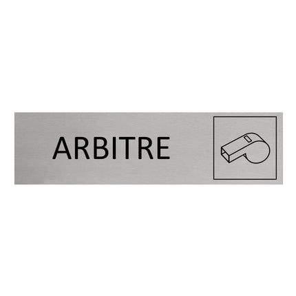 Plaque de porte Arbitre -  aluminium - 165 x 45 mm