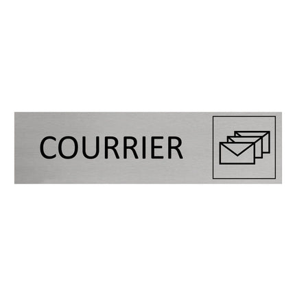 Plaque de porte Courrier -  aluminium - 165 x 45 mm