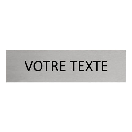 Plaque de porte avec votre texte -  aluminium - 165 x 45 mm