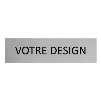 Plaque de porte personnalisée -  aluminium - 165 x 45 mm