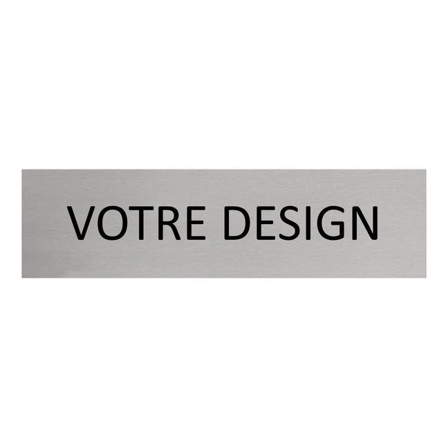 Plaque de porte personnalisée -  aluminium - 165 x 45 mm
