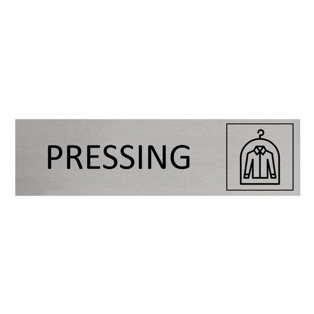 Plaque de porte Pressing -  aluminium - 165 x 45 mm