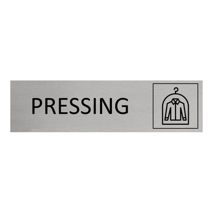 Plaque de porte Pressing -  aluminium - 165 x 45 mm
