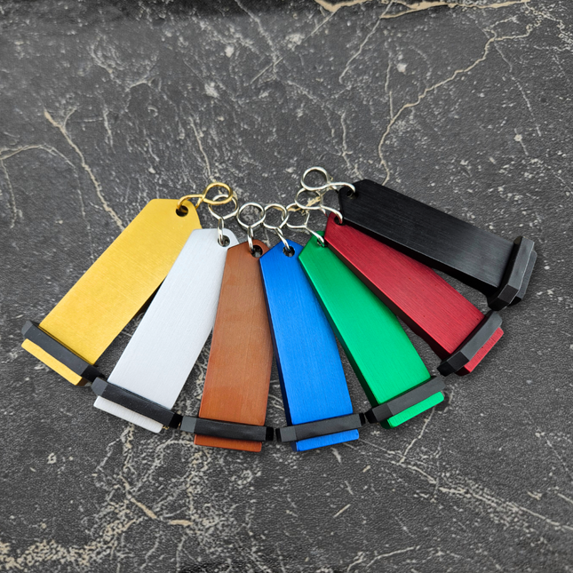 Porte-clés hôtel Boomerang - aluminium -  100 x 30 mm - par pièce