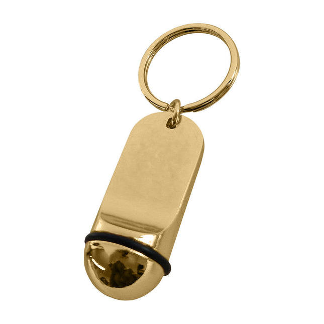 Porte-clés hôtel Petito doré - gravé en aluminium - 48 x 21 mm - par pièce