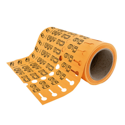 Étiquettes bagages plastique - 250 x 25 mm - 500 étiquettes sur rouleau