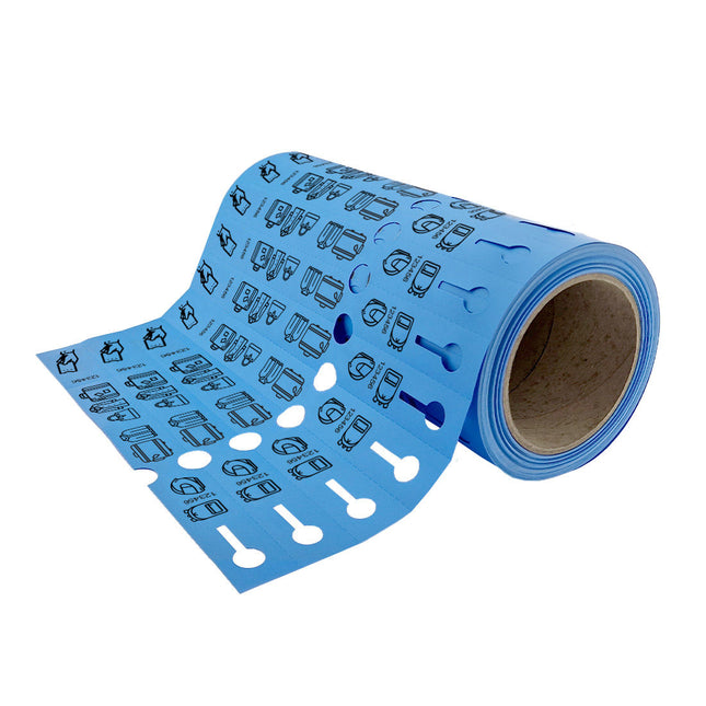 Étiquettes bagages plastique - 250 x 25 mm - 500 étiquettes sur rouleau