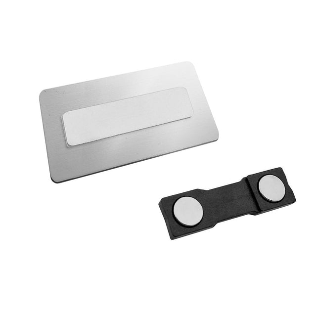 Badge nominatif aluminium personnalisé - impression anodisée- 60 x 30 mm - par pièce