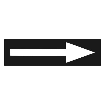 Plaque de porte Flèche -  aluminium noir - 165 x 45 mm