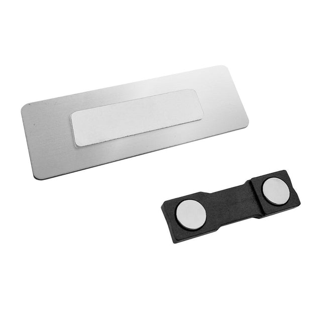 Badge nominatif aluminium personnalisé - impression anodisée- 75 x 25 mm - par pièce