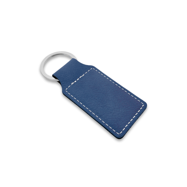 Porte-clés en cuir rectangle - 70 x 33 mm - par pièce