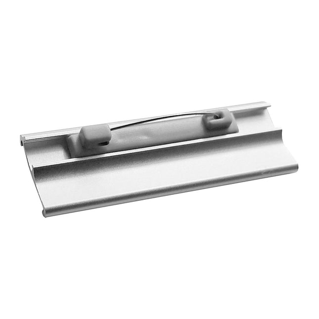 Badge nominatif aluminium Easy1 avec propre texte - 64 x 22 mm - par pièce