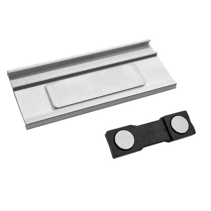 Badge nominatif aluminium Easy2 avec propre texte - 72 x 30 mm - par pièce