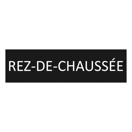 Plaque de porte RDC - aluminium noir  - 165 x 45 mm