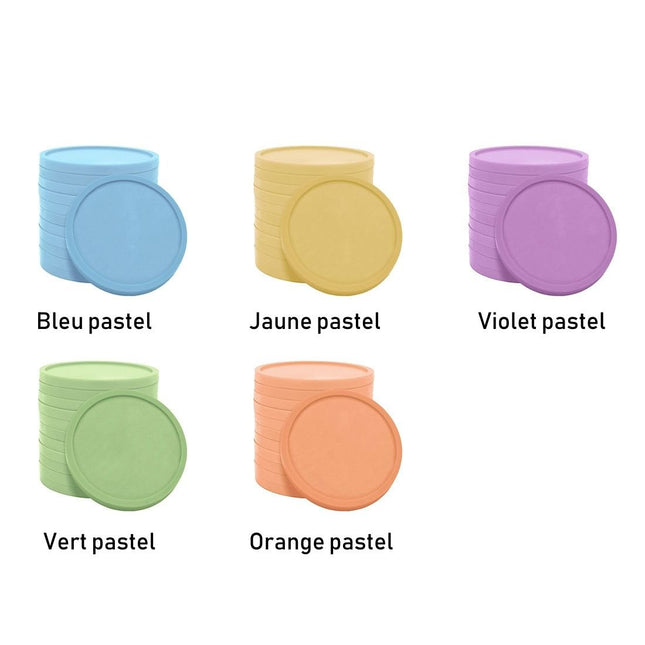 Jetons personnalisés gravés en relief recyclés - Ø38 mm - 1000 pièces