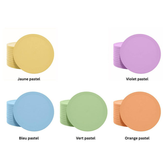 Jetons personnalisés gravés en relief recyclés - Ø70 mm - 1000 pièces