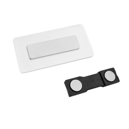 Badge nominatif personnalisé plastique Top - 60 x 30 mm - par pièce