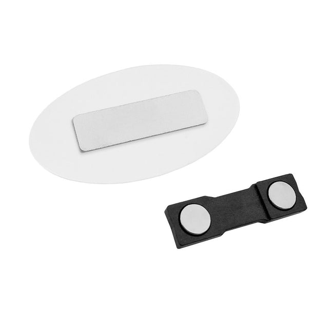 Badge nominatif personnalisé plastique Top - 70 x 37 mm - par pièce