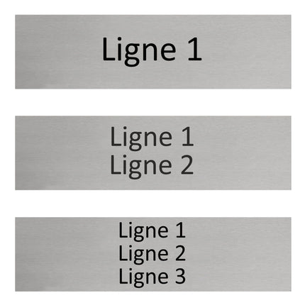 Plaque de porte avec votre texte -  aluminium - 165 x 45 mm