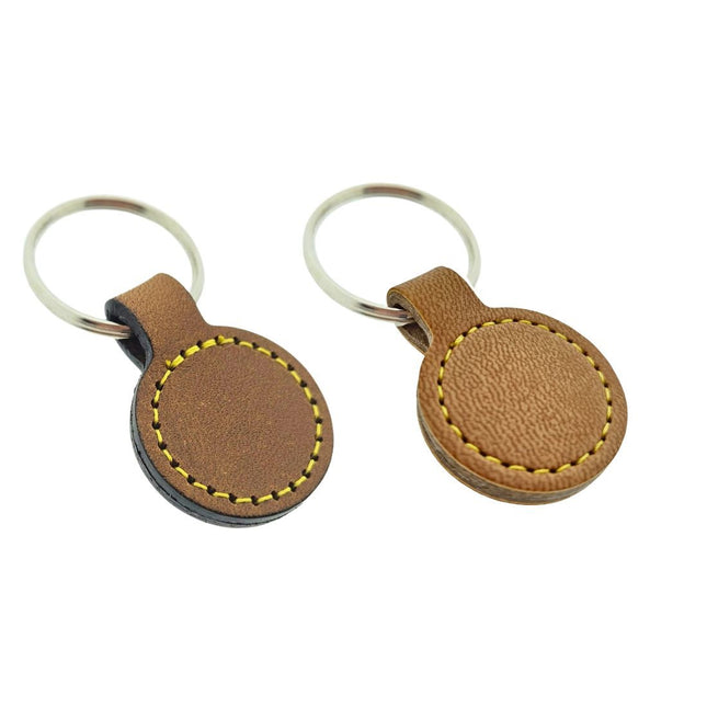 Porte-clés en cuir ou cuir synthétique - 30 mm - par pièce