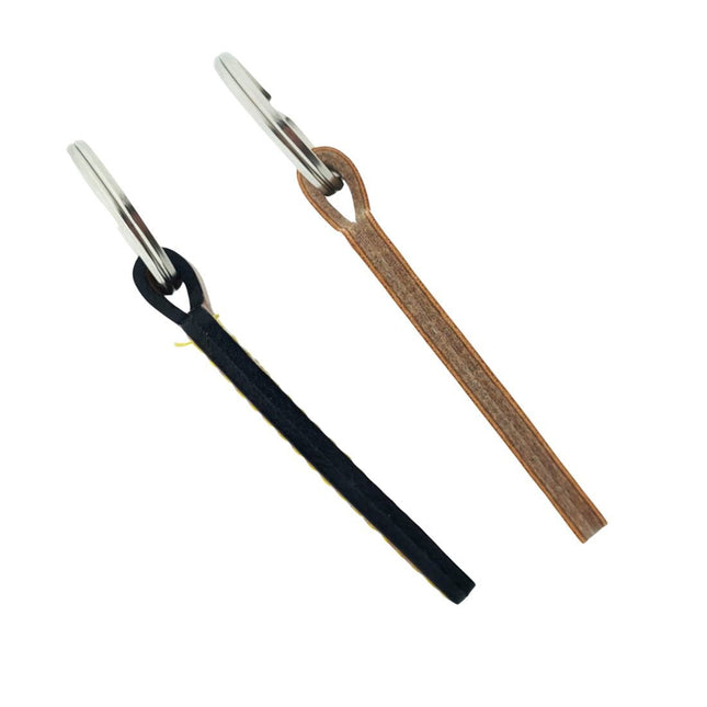 Porte-clés en cuir ou cuir synthétique - 23 x 59 mm - par pièce