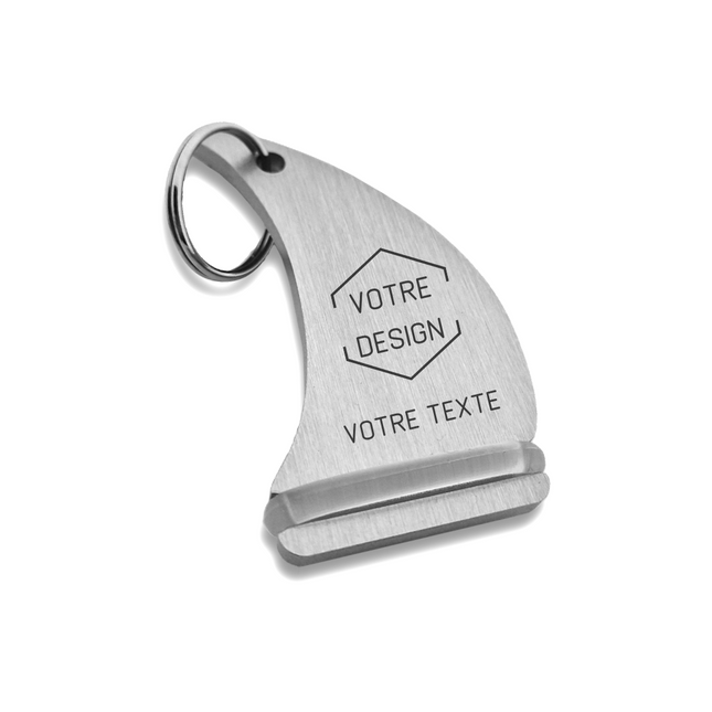 Porte-clés hôtel Nautico gravé - aluminium  - 90 x 55 x 5 mm - par pièce