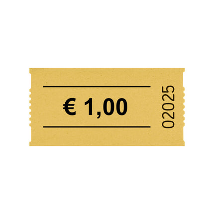 Tickets buvette avec 1,00 € sur rouleau - 1000 tickets