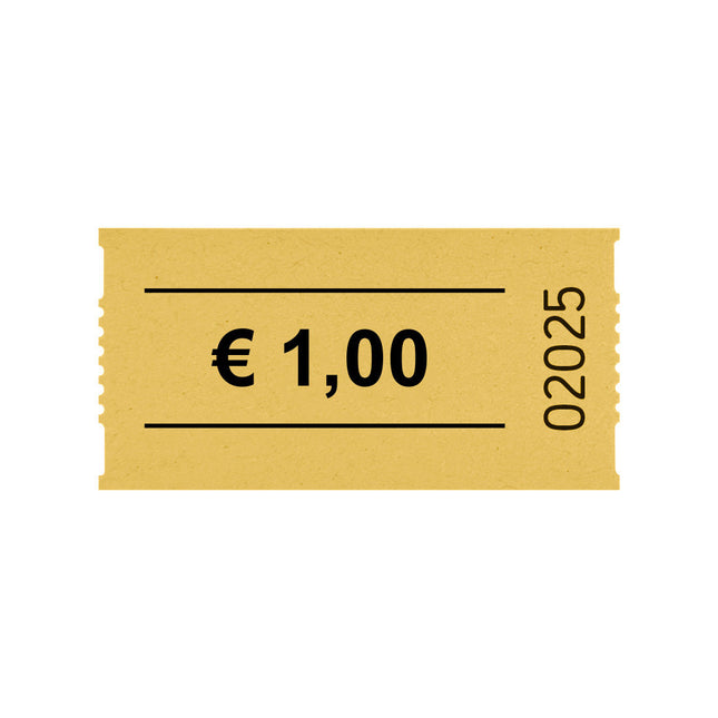 Tickets buvette avec 1,00 € sur rouleau - 1000 tickets