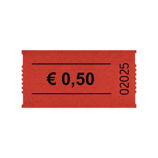 Tickets buvette avec 0,50 € sur rouleau - 1000 tickets