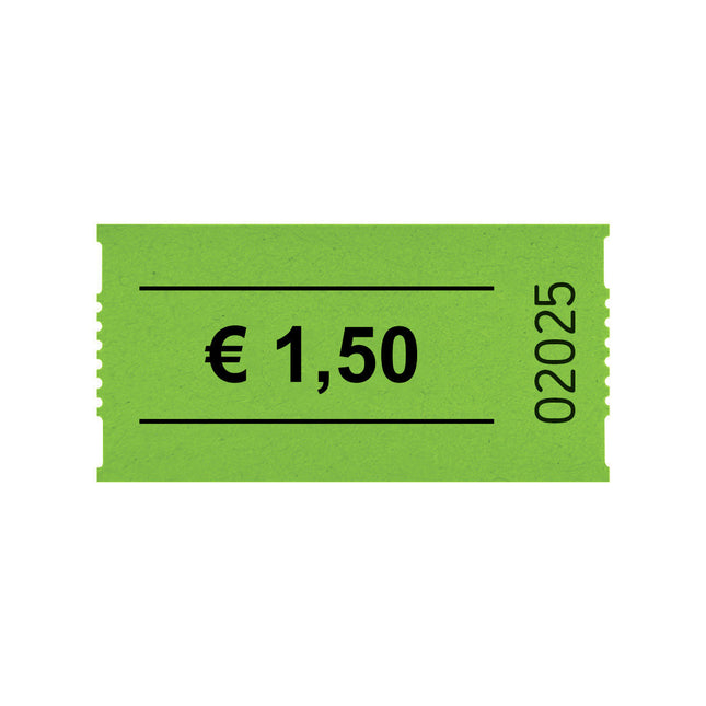 Tickets buvette avec 1,50 € sur rouleau - 1000 tickets