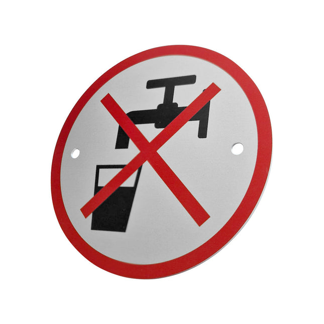 Plaque Eau non potable - aluminium -  Ø75 mm