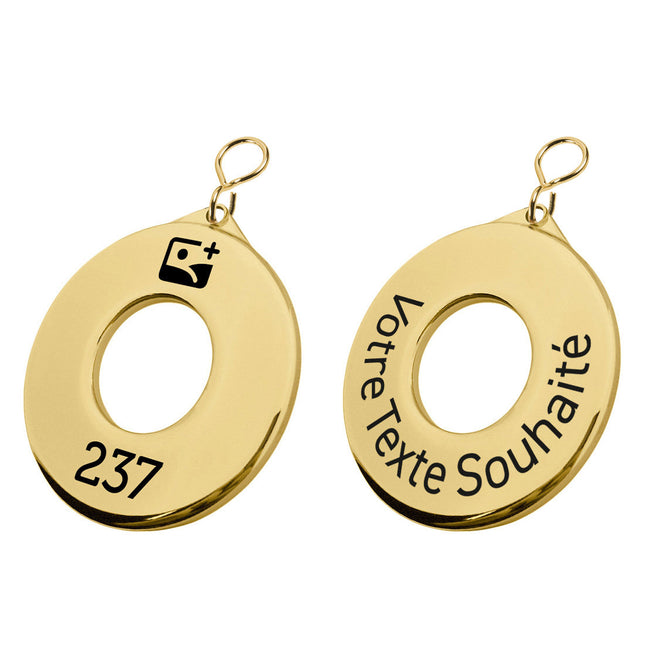 Porte-clés hôtel Magique gravé en laiton -Ø70 mm - par pièce