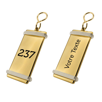 Porte-clés hôtel Montparnasse gravé en laiton - 77 x 33 mm - par pièce