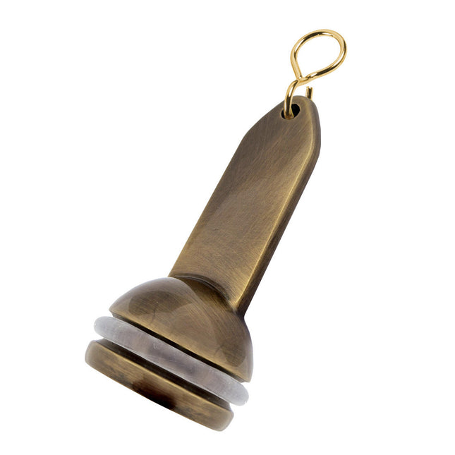 Porte-clés hôtel Empire en laiton bruni - 90 x 40 mm - par pièce