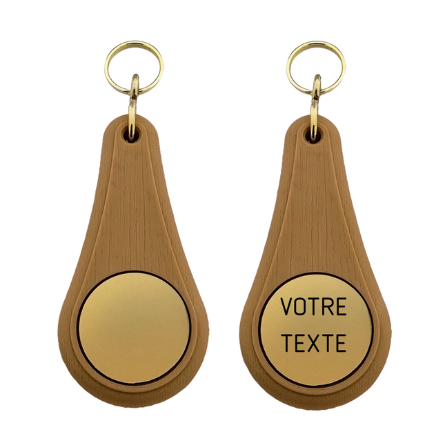 Porte-clés hôtel Wellness marron foncé - plastique - par pièce