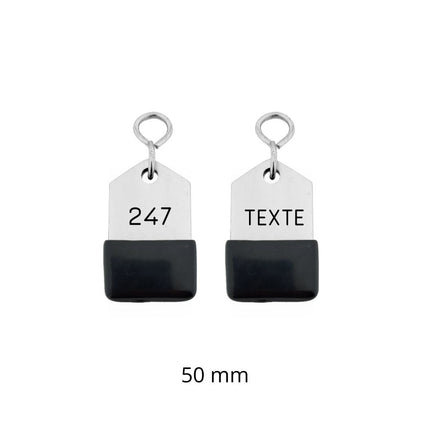 Porte-clés hôtel Amérique argent gravé - aluminium - par pièce