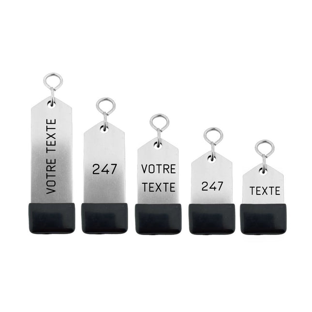 Porte-clés hôtel Amérique argent gravé - aluminium - par pièce