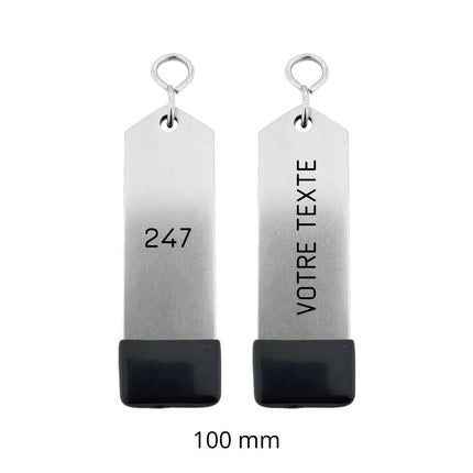 Porte-clés hôtel Amérique argent gravé - aluminium - par pièce