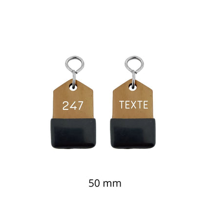Porte-clés hôtel Amérique bronze gravé - aluminium - par pièce