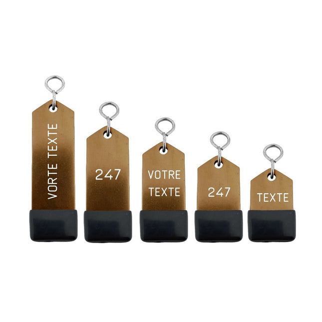 Porte-clés hôtel Amérique bronze gravé - aluminium - par pièce