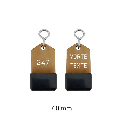 Porte-clés hôtel Amérique bronze gravé - aluminium - par pièce