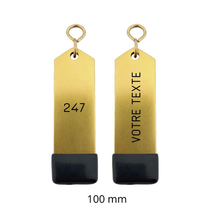 Porte-clés hôtel Amérique or gravé - aluminium - par pièce