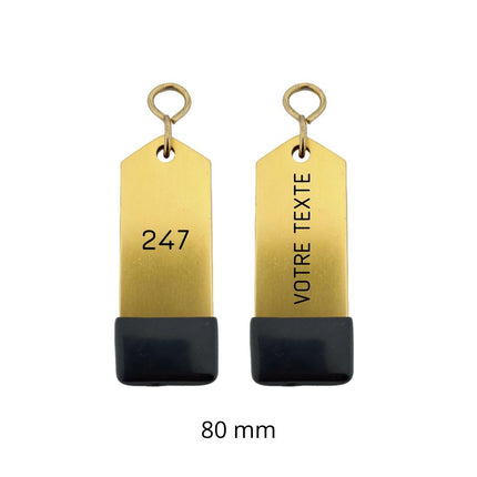 Porte-clés hôtel Amérique or gravé - aluminium - par pièce