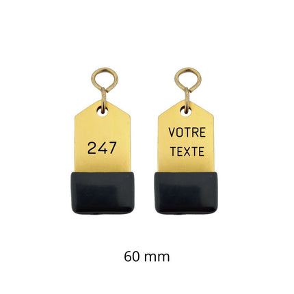 Porte-clés hôtel Amérique or gravé - aluminium - par pièce