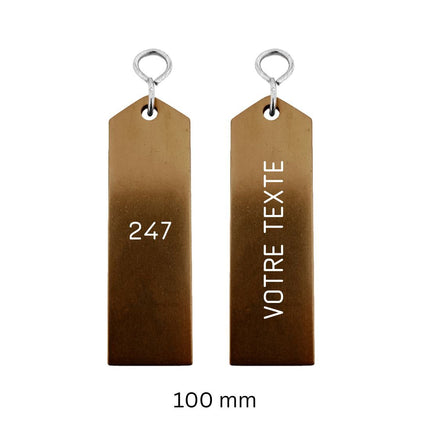 Porte-clés hôtel Bercy bronze gravé - aluminium - par pièce