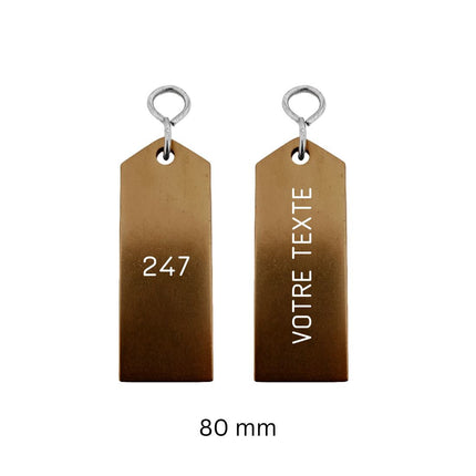 Porte-clés hôtel Bercy bronze gravé - aluminium - par pièce