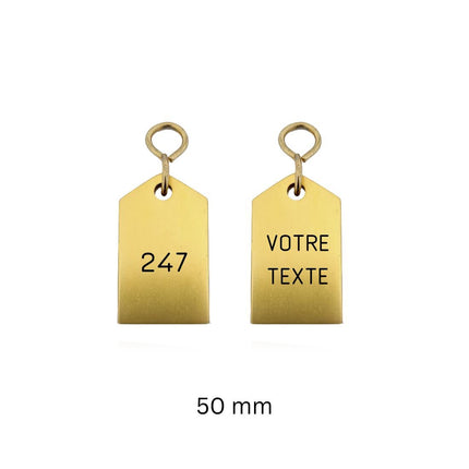 Porte-clés hôtel Bercy or gravé - aluminium - par pièce