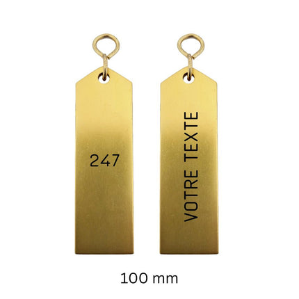 Porte-clés hôtel Bercy or gravé - aluminium - par pièce