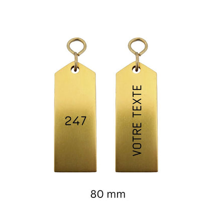 Porte-clés hôtel Bercy or gravé - aluminium - par pièce