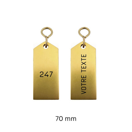 Porte-clés hôtel Bercy or gravé - aluminium - par pièce